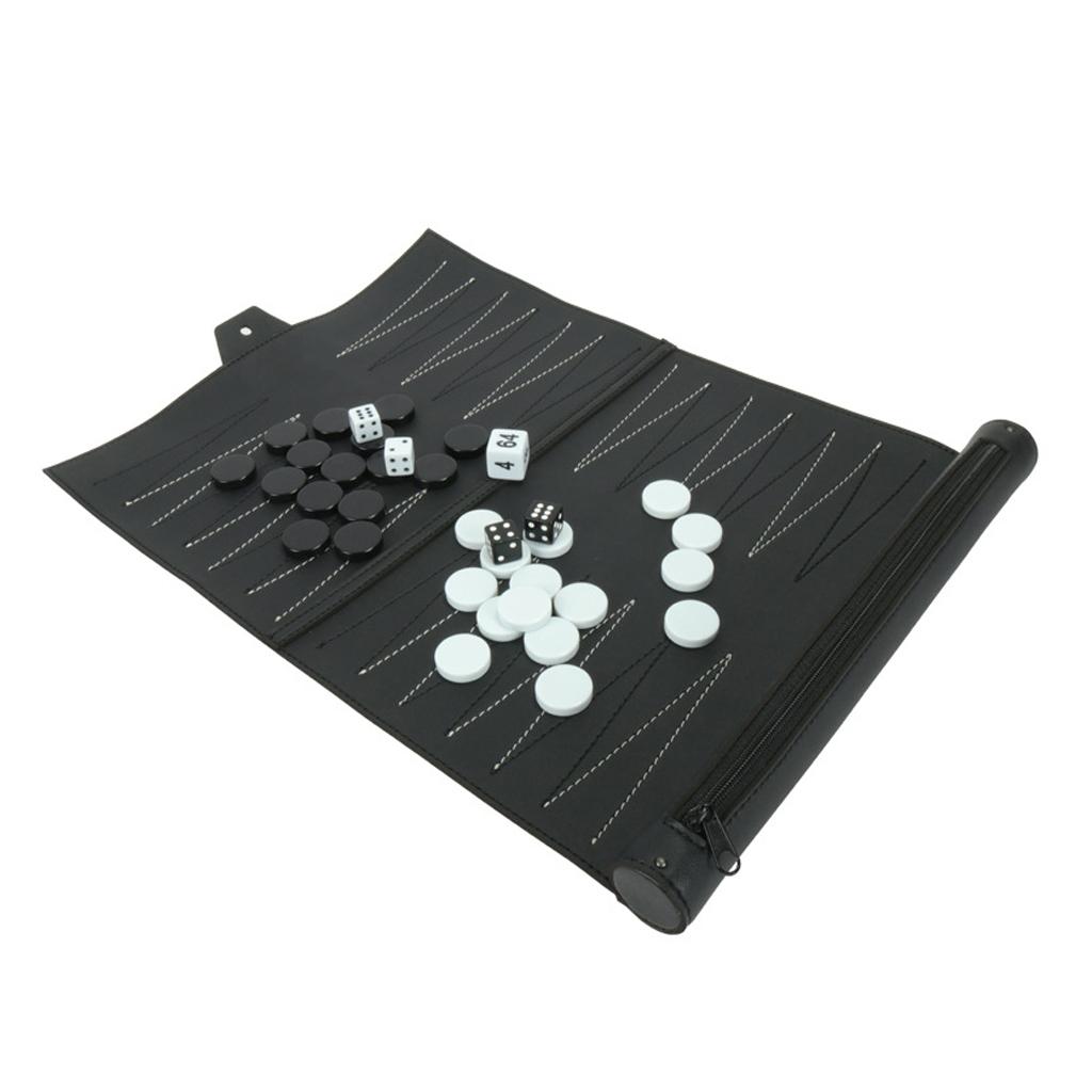 Board Game For 5 Players - Vintage PU Deri Tavla Oyunu Lüks