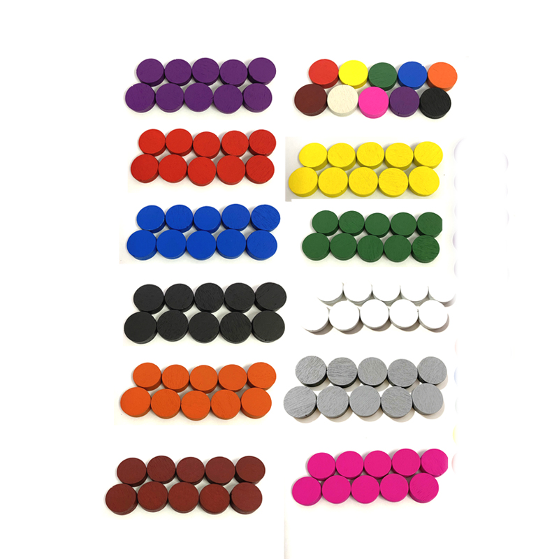 Board Game Sequence - Oyun jetonu 100 ADET Ahşap Oyun